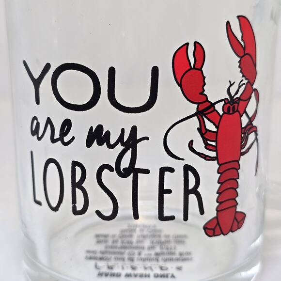 Friends TV Show “You Are My Lobster” Glass Mug Ross Rachel Quote Cup Warner Bros - Picture 7 of 7